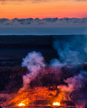 Volcano lava