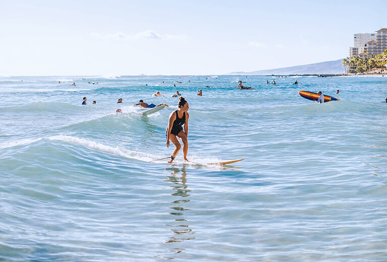 Surfing Oahu