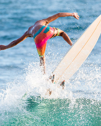 Surfing on Hawaii Island