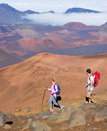 Hikers in summit