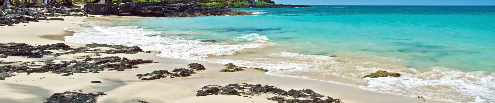 Rocks and sand at a beach along Kohala Coast