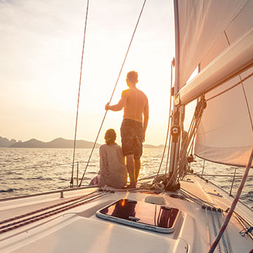 Sunset sailing on Kauai