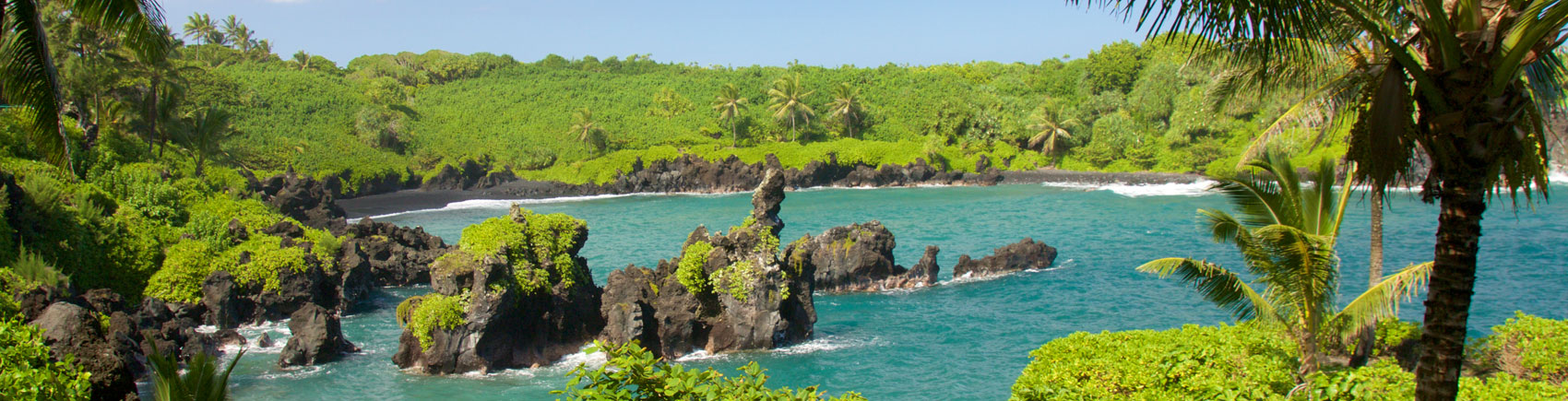Waianapanapa black sand beach