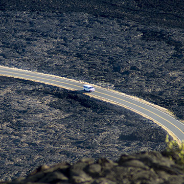 Driving down Craters Road