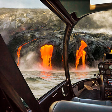 Volcanoes National Park by helicopter