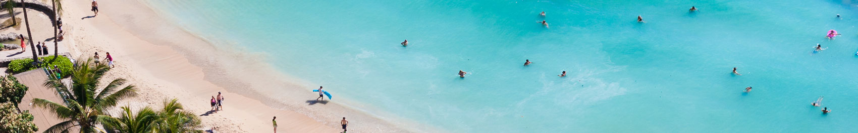 Overhead view of beach