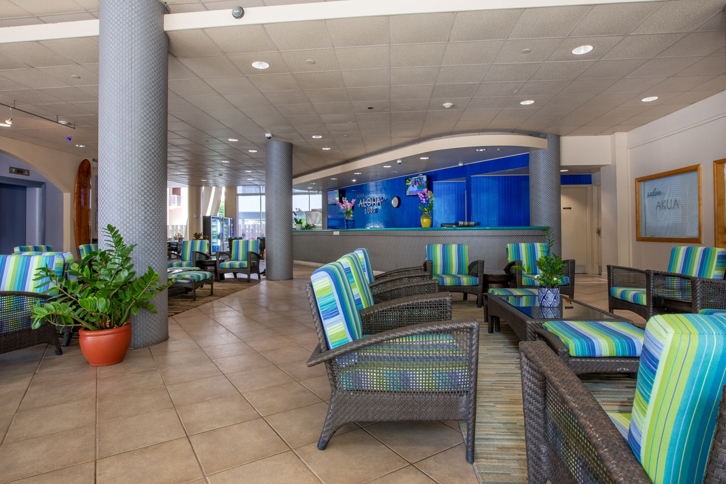 Lobby and seating area.