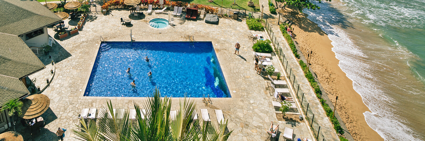 Pool and beach area