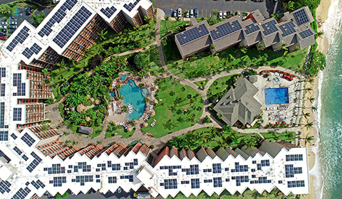 Aerial View above Resort