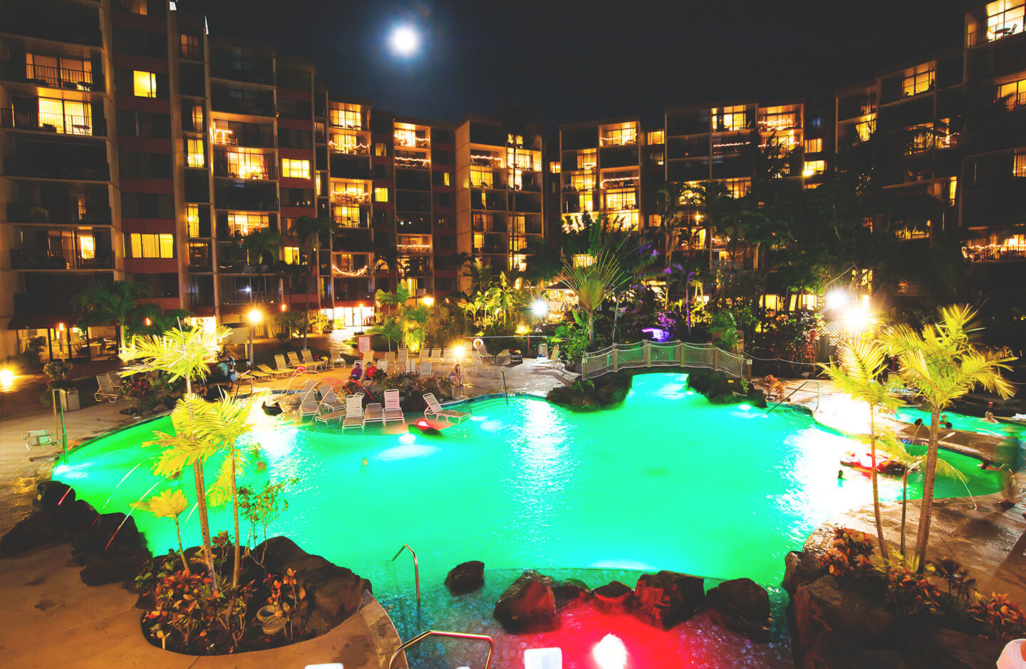 Garden Pool at Night