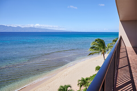 Two-Bedroom Oceanfront Aloha Suite View from Lanai