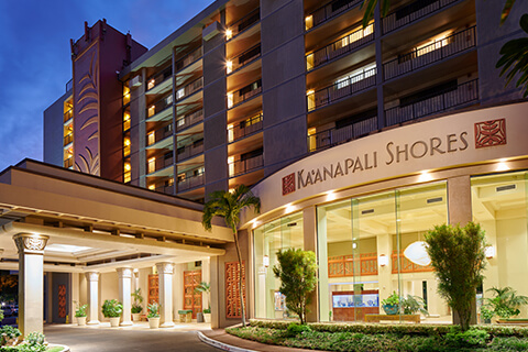 Resort Entrance at Night