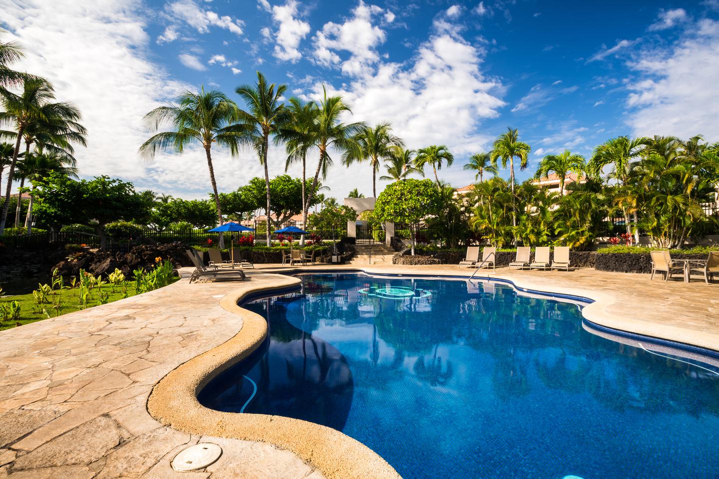 Outdoor pool and sun deck