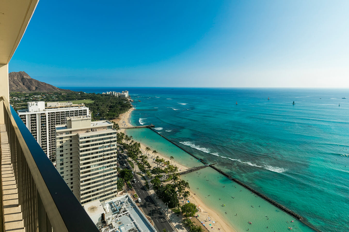 Oceanfront view from balcony
