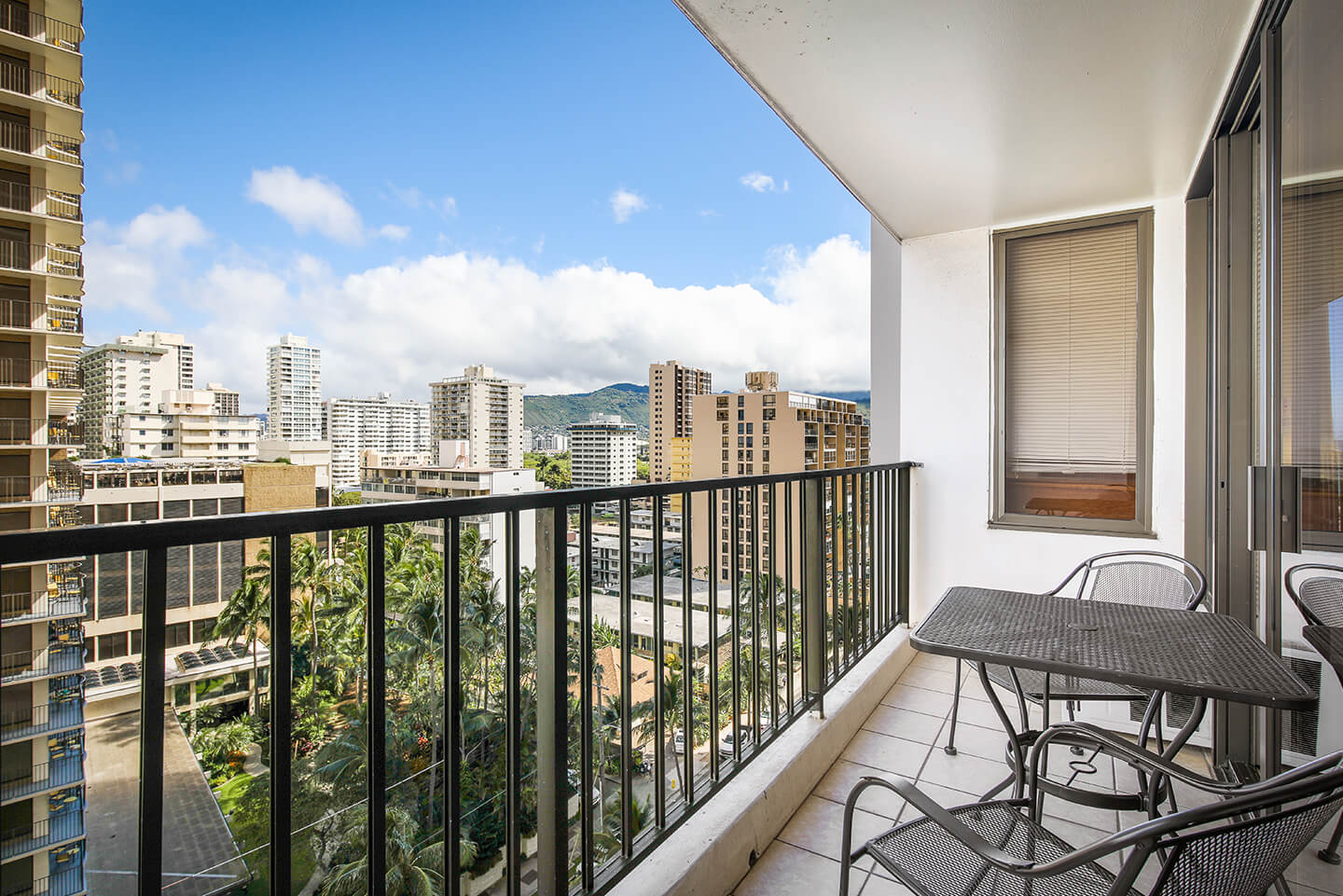 1-Bedroom Standard private balcony view.