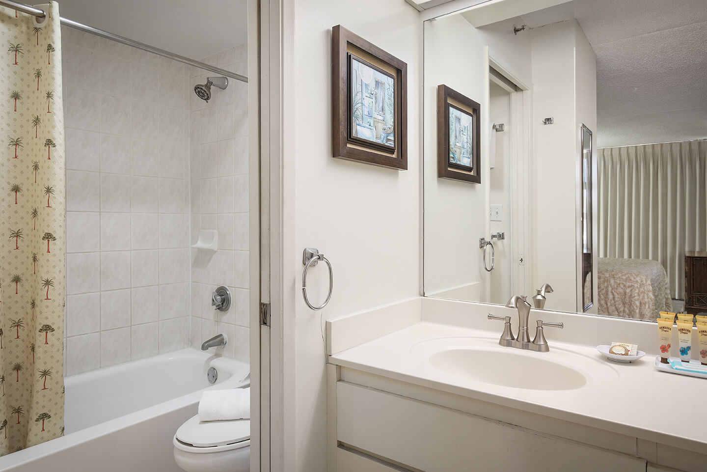 1-Bedroom Superior Suite bathroom with shower, shower/bathtub combo, and toilet.