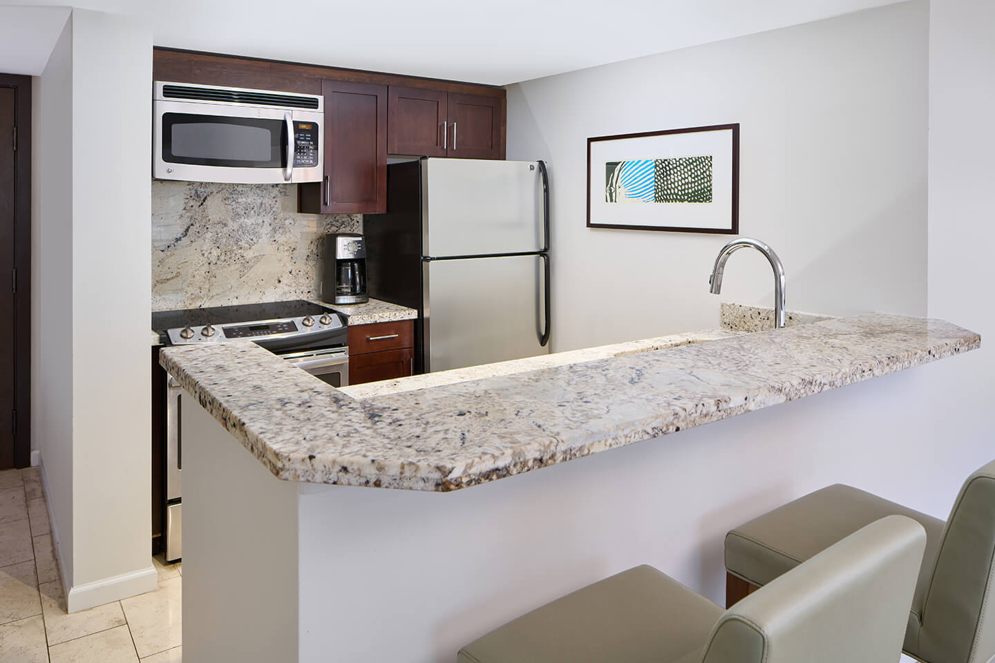 Luxury Two-Bedroom City View Kitchen
