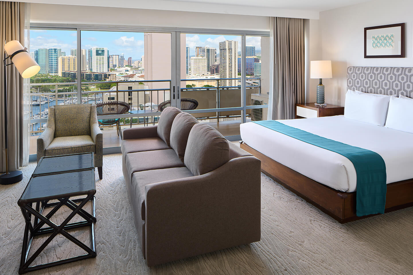 Luxury Junior Suite Sunset Ocean View Bedroom and Living Area