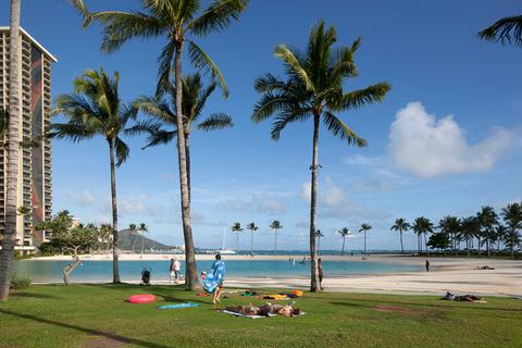 Lagoon and Beach Adjacent to Hotel