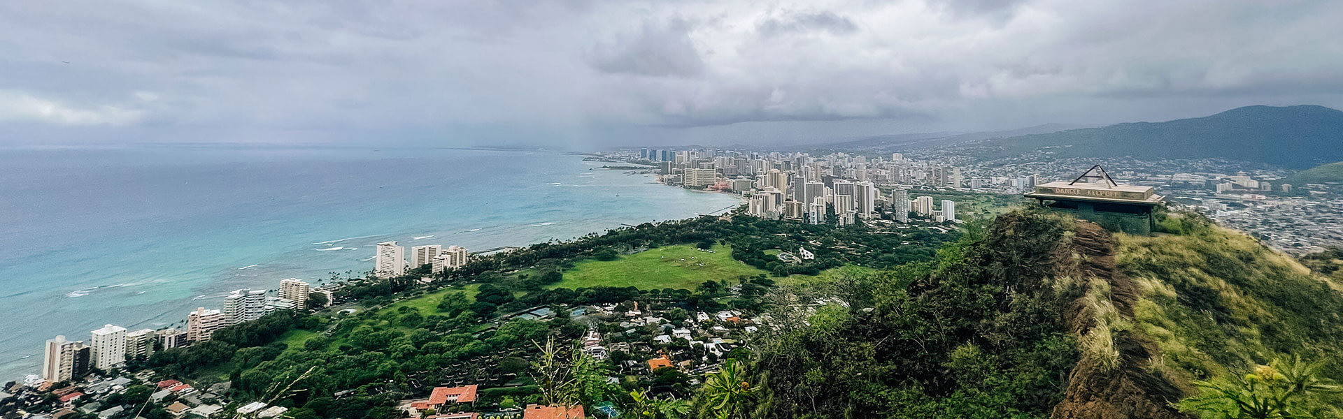 View of Honolulu coast.