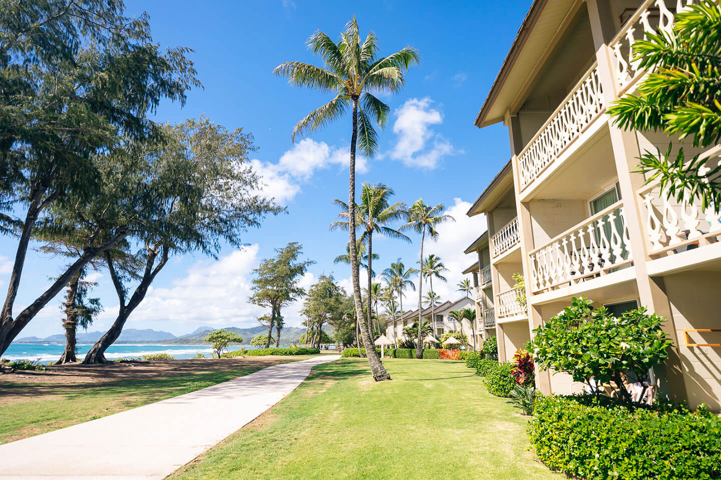 Walking path on hotel grounds