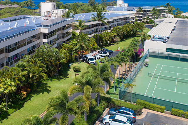 Resort Grounds and Tennis Court