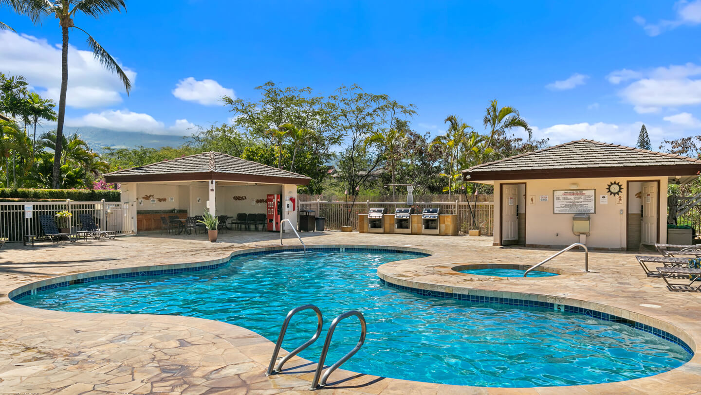 Outdoor pool and sun deck.