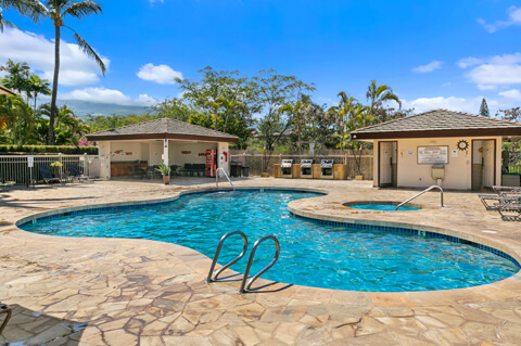 Outdoor pool and sun deck