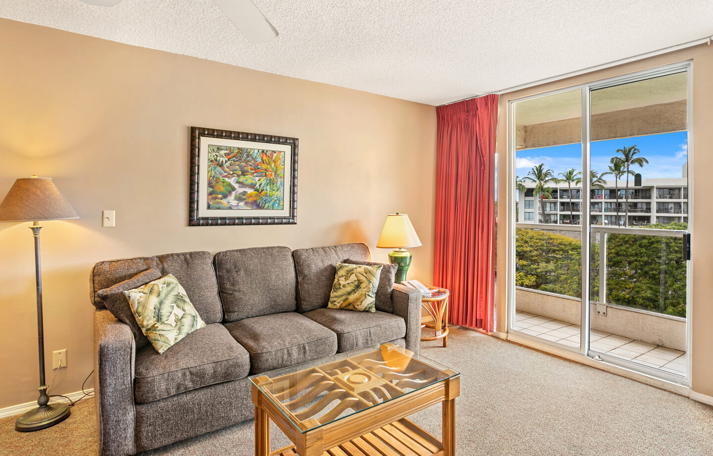 One-Bedroom Partial Ocean View Suite Living Area