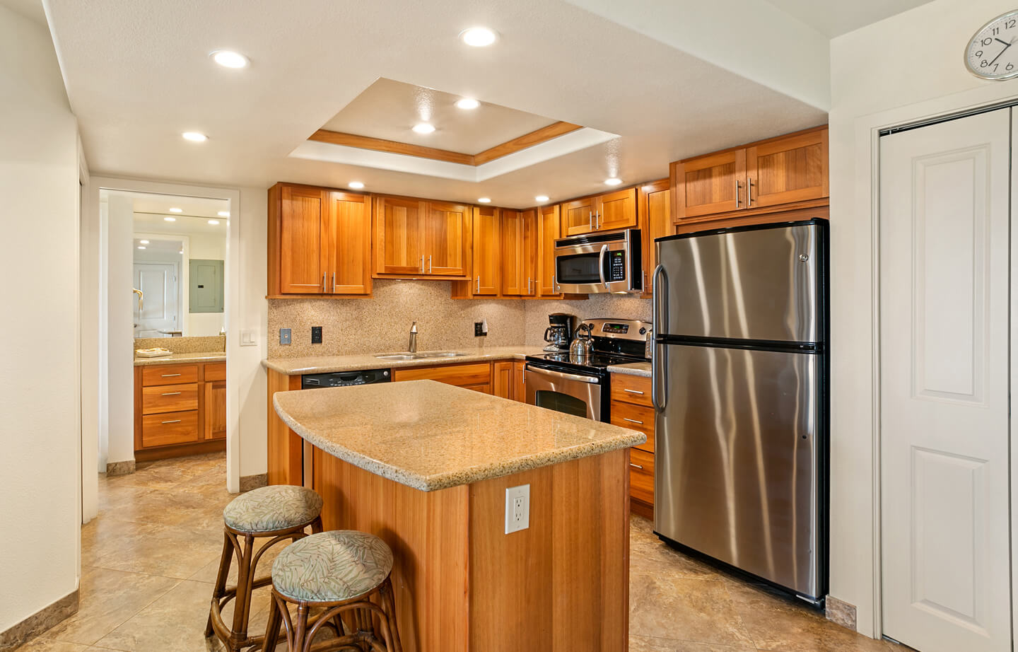 Two-Bedroom Deluxe Partial Ocean View Kitchen