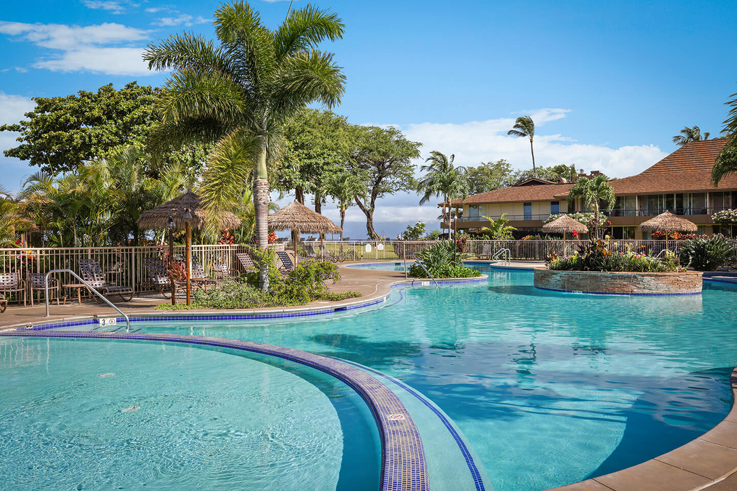 Pool and sun deck area at the Maui Kaanapali Villas