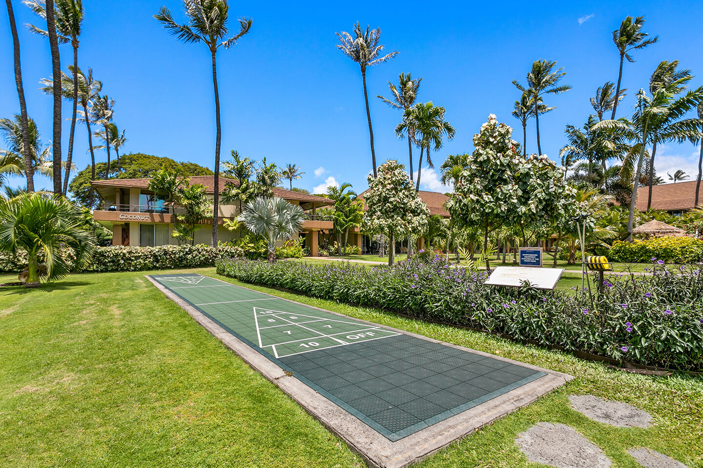 Enjoy Shuffleboard on site.