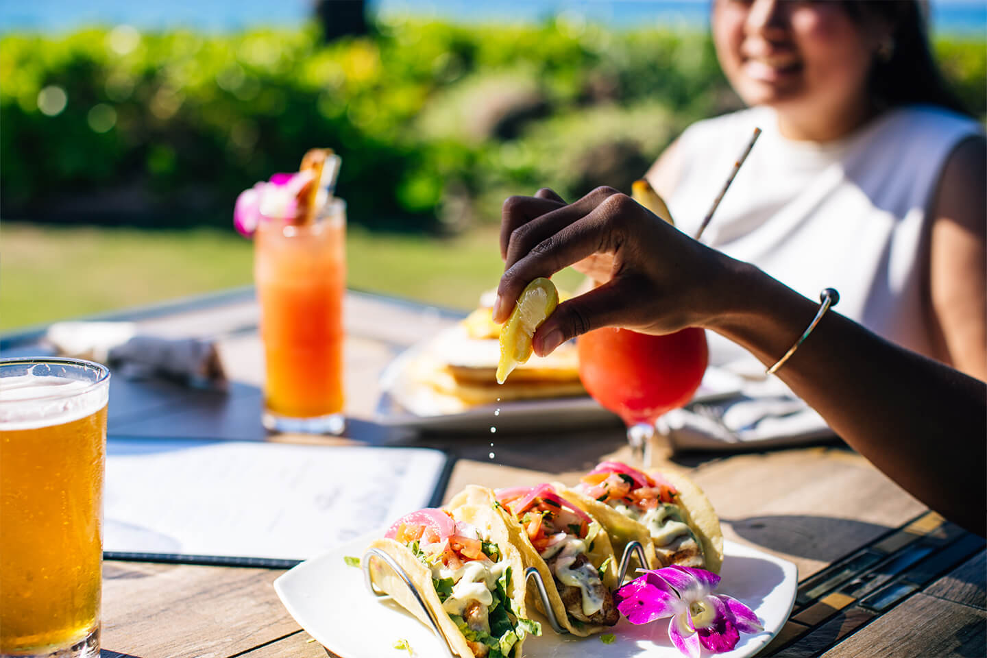 Close up of tacos