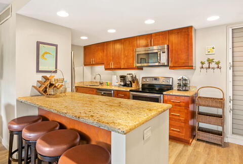 1-Bedroom Ocean View Kitchen