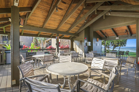 Pool pavilion on the resort grounds