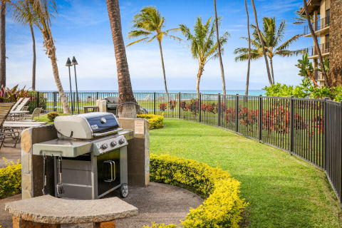 Barbecue Area near the resort's pool