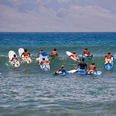 Surfing water sport maui hawaii