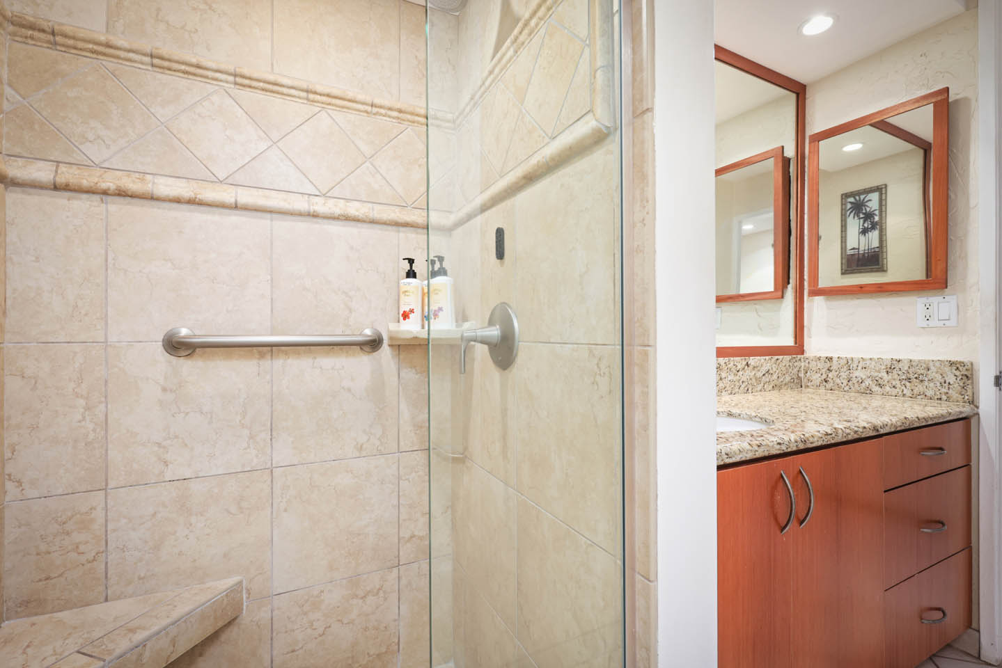 Bathroom shower.