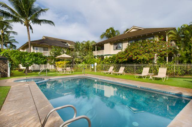 Outdoor swimming pool and sun deck