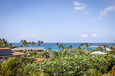 View of ocean from balcony