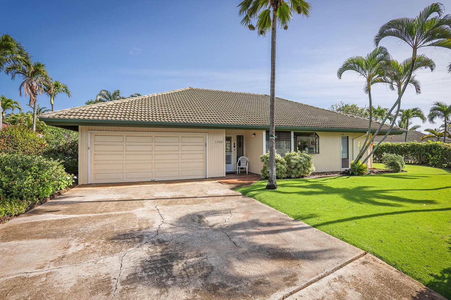 Exterior home garage and entrance.