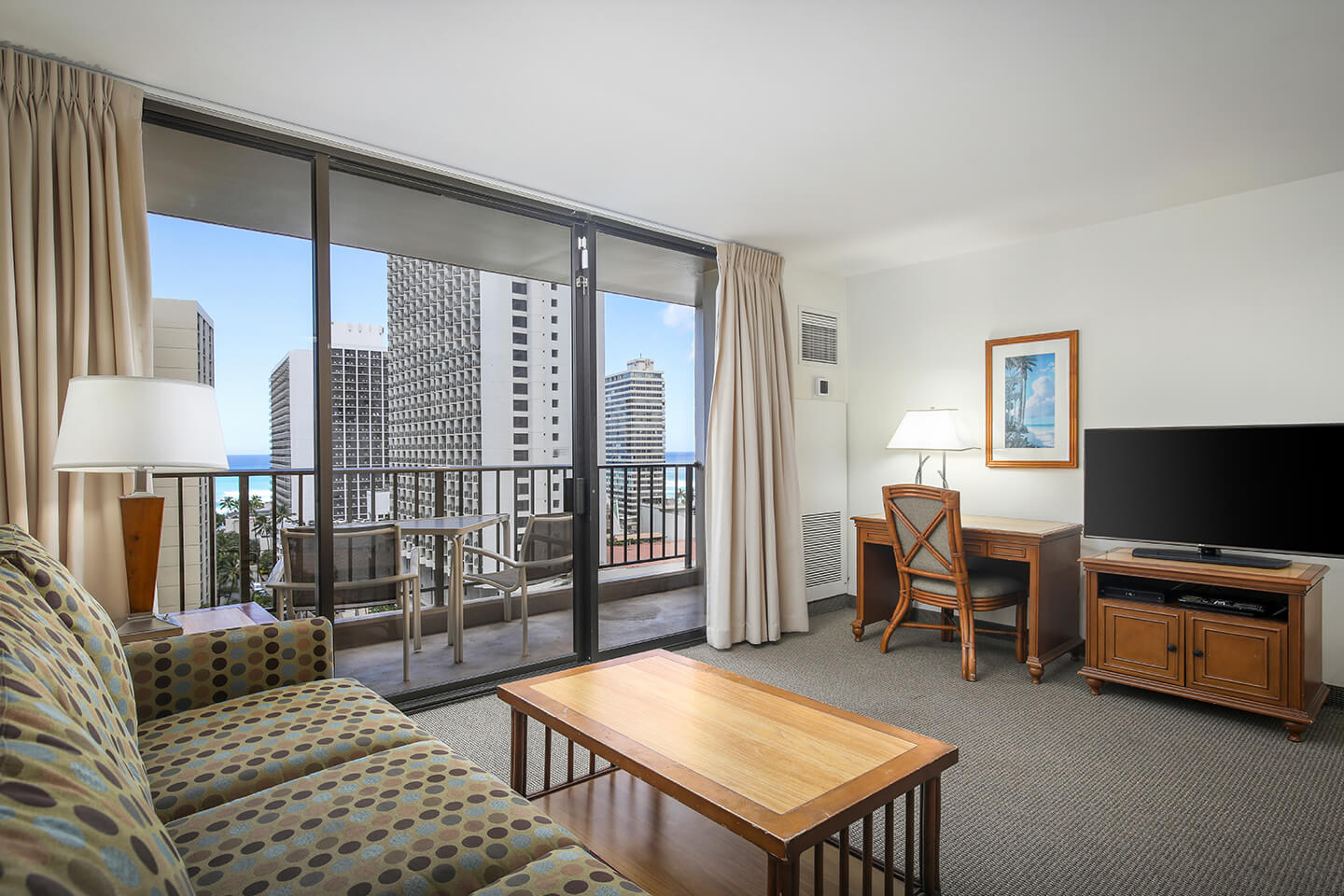 One-Bedroom Partial Ocean View Living Area.