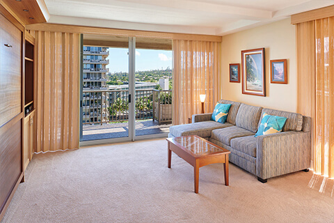 One-Bedroom Two-Bath Ocean View Premium Living Area