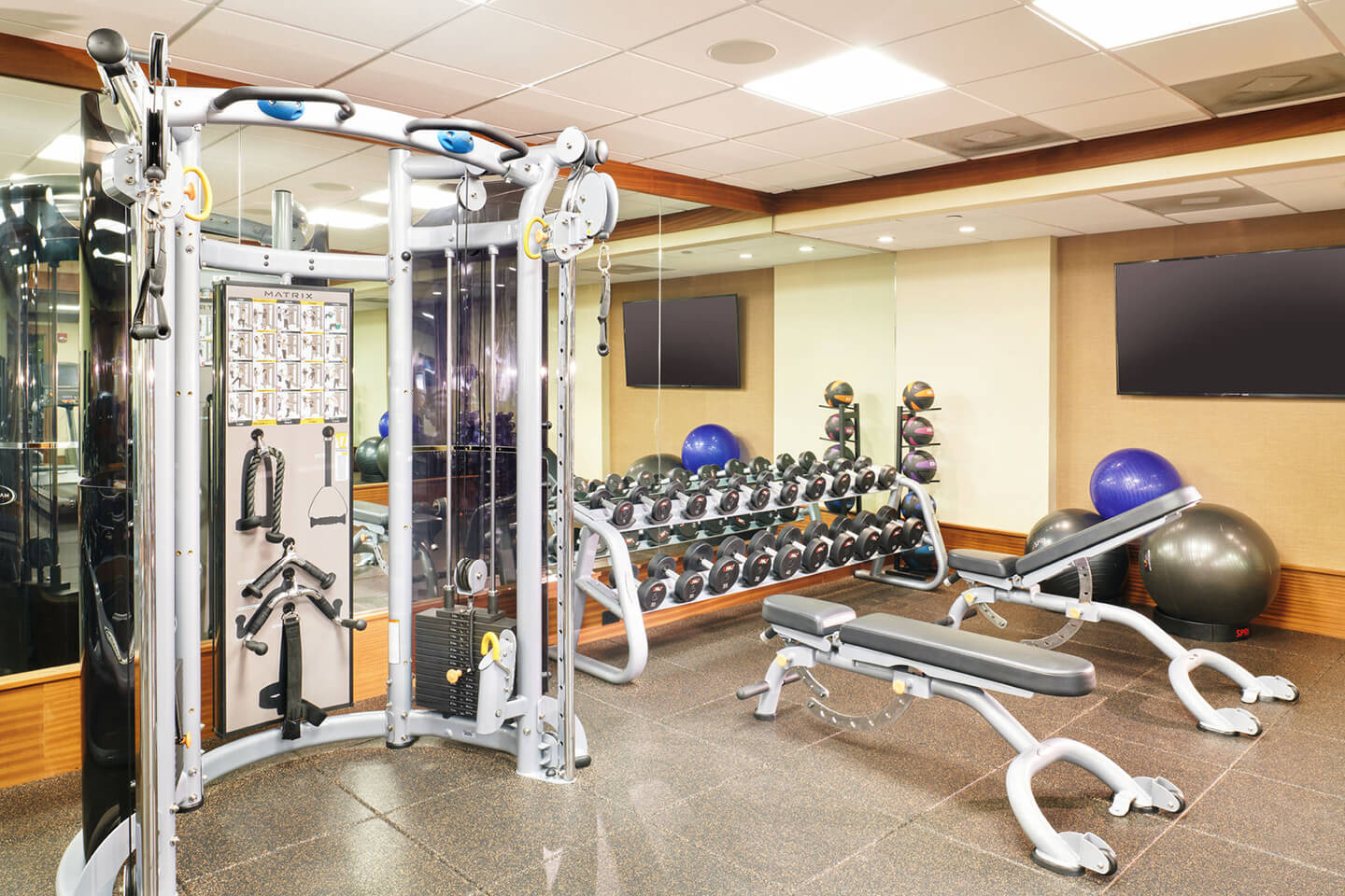 Fitness center.
