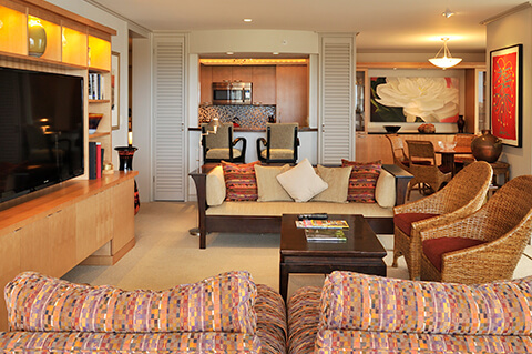 Two-Bedroom Oceanfront Suite Living Area