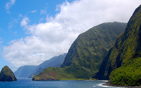 Cliffsides along ocean