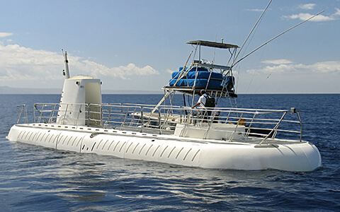 Boat on ocean surface