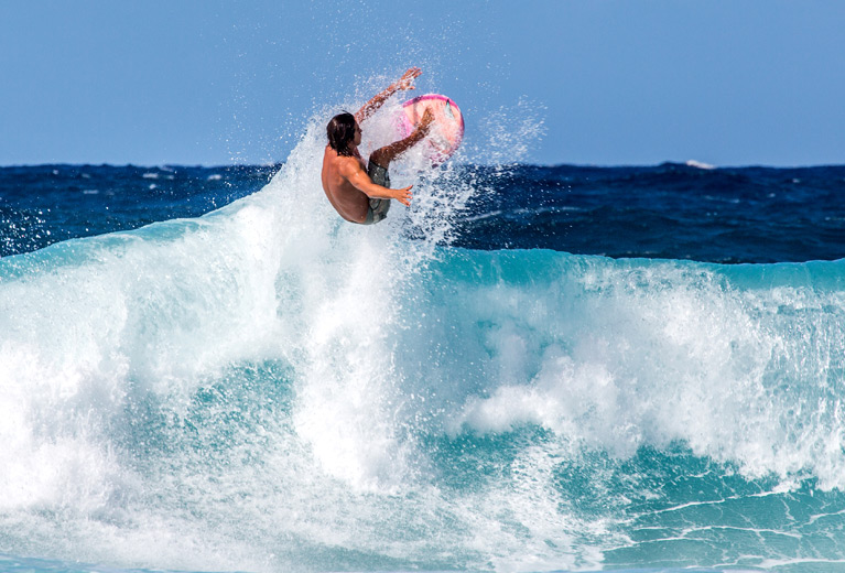 Surfing North Shore Oahu